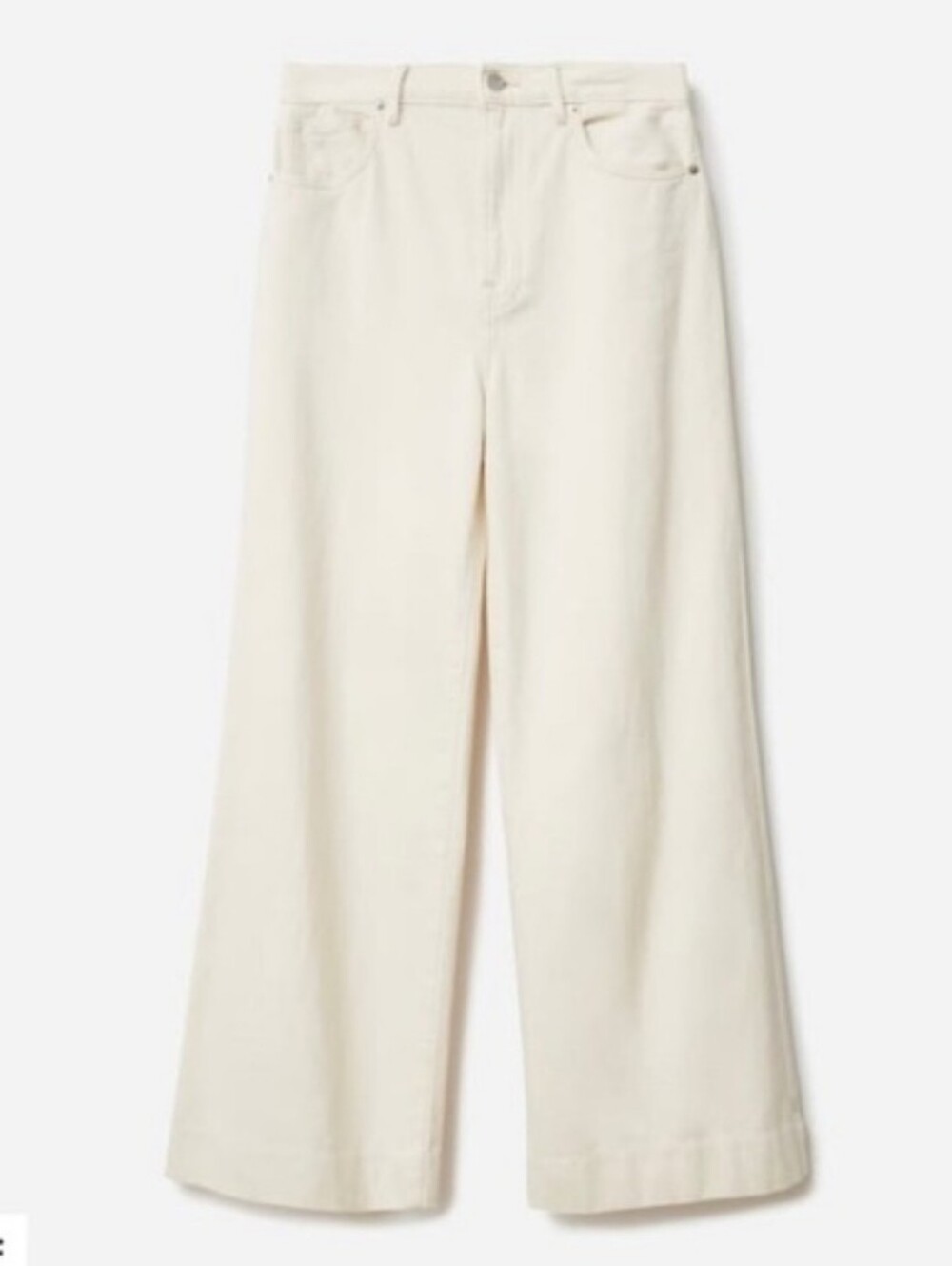 EVERLANE Womens White Large Hem Wide Legs Jeans 10